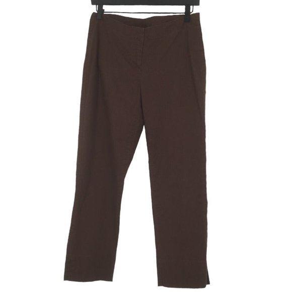 CAbi Brown Cropped Ankle Slit Pants Slacks Size 2 - Picture 1 of 8